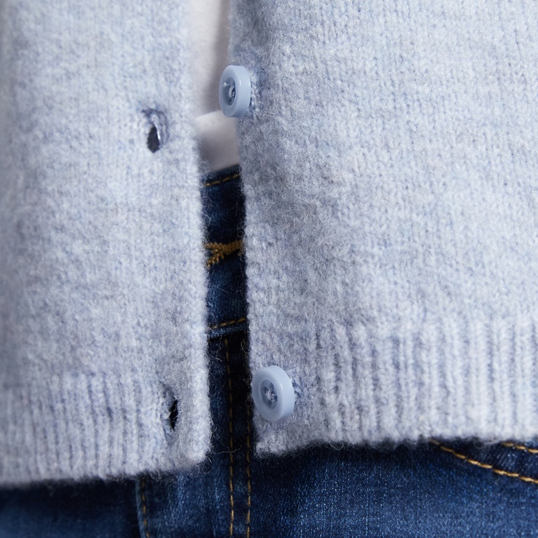 Basic knit cardigan "Audrey star" Sky Blue